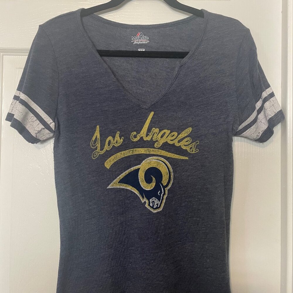 Majestic Ladies LA Rams T shirt Medium